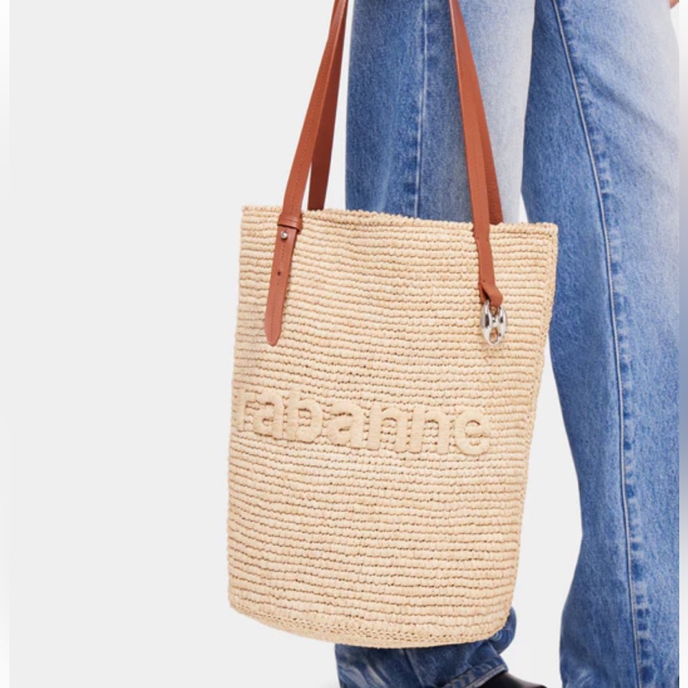 PACO RABANNE Tan Woven Tote Bag - Picture 16 of 16